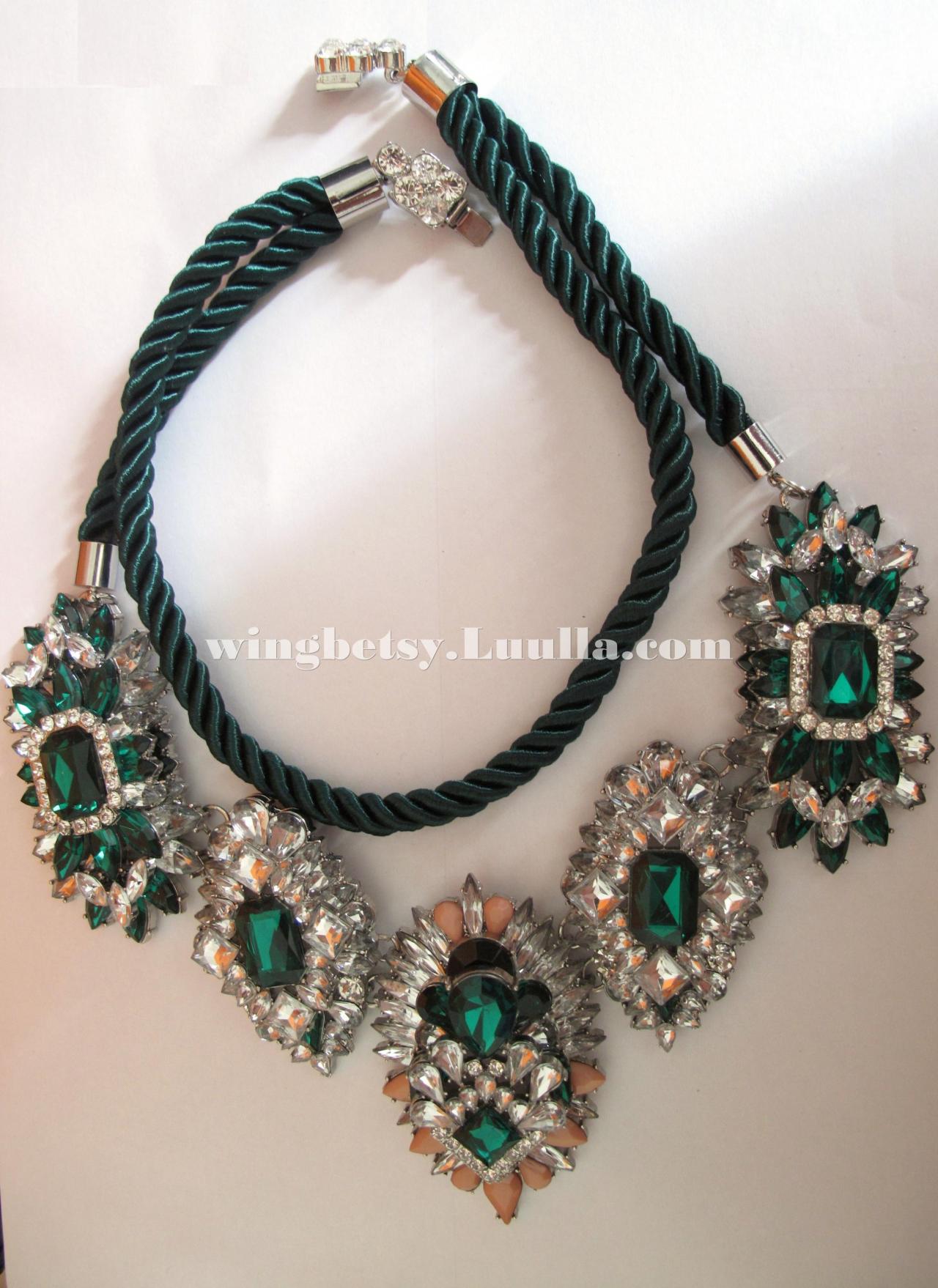 Exaggerated Female Sweater National Wind Braided Rope Necklace on Luulla