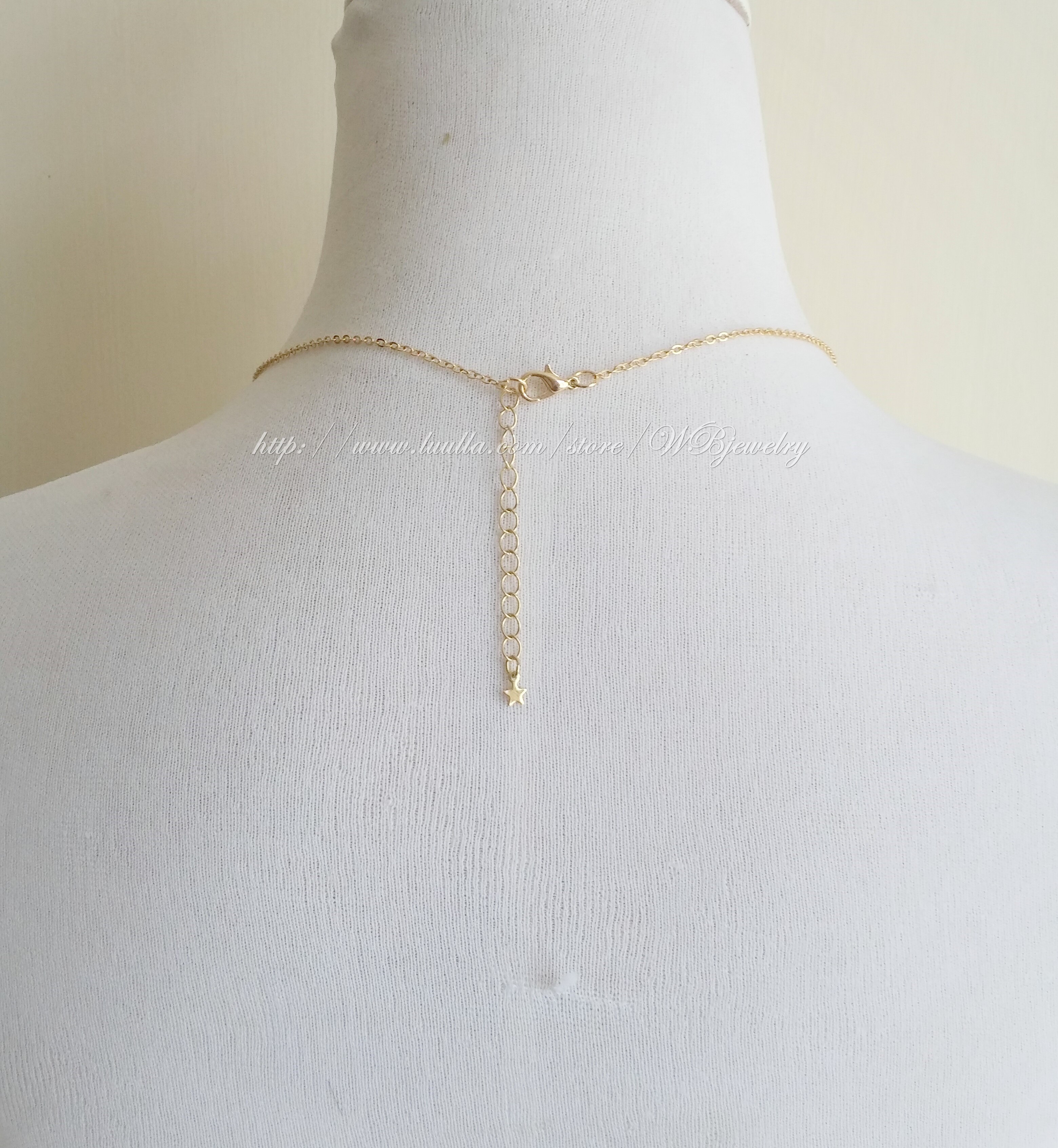 Stars Universe Saturn Gold Chain Long Necklace on Luulla