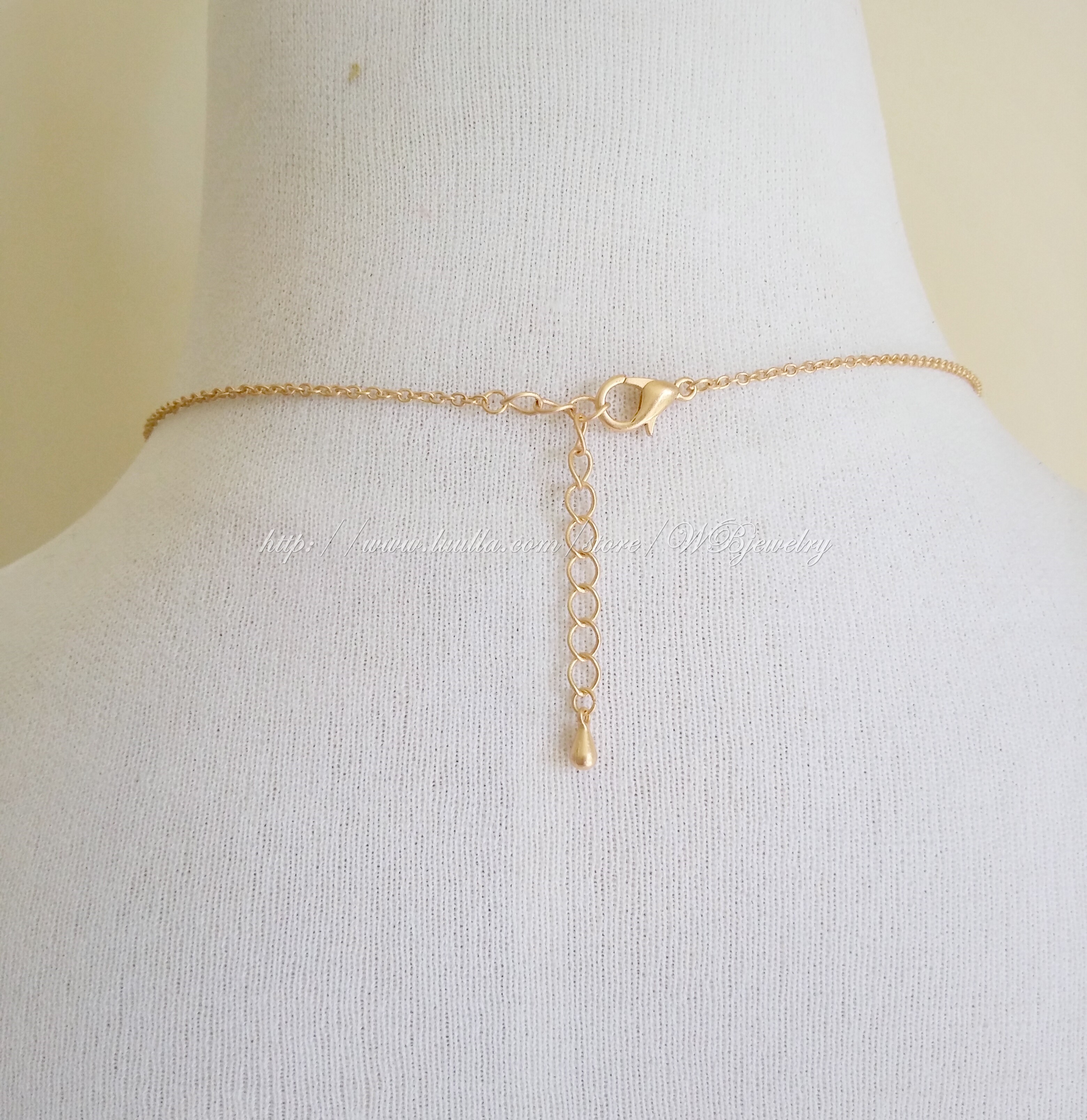 Super Cute Lucky Bunny Gold Long Necklace on Luulla